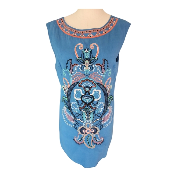 Flying Tomato Vibrant Blue Boho Dress M Festival Style, Lightweight & Flowy - Picture 1 of 7